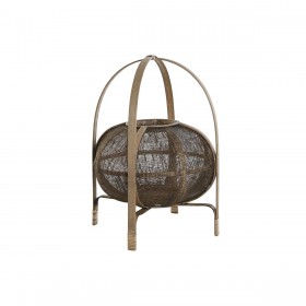 Portacandele DKD Home Decor Naturale Marrone Bambù 33 x 33 x 42 cm