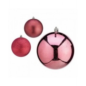 Set di palline di Natale Krist+ 00799 Rosa Plastica (12 Unità)