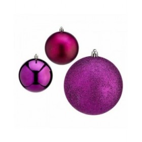 Set di palline di Natale Krist+ 00835 Viola Plastica (12 Unità)