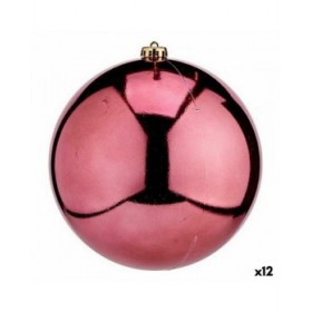 Palla di Natale Krist+ 00841 Rosa Plastica (12 Unità)