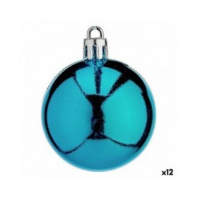 Set di palline di Natale Krist+ 00466-1 Azzurro Plastica (12 Unità)