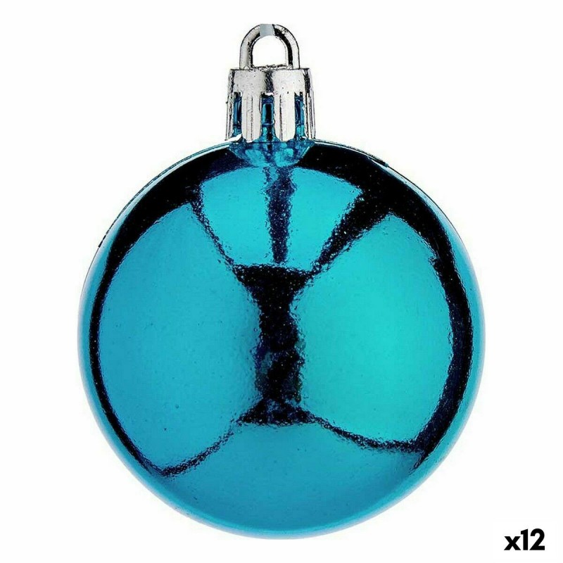 Set di palline di Natale Krist+ 00466-1 Azzurro Plastica (12 Unità)