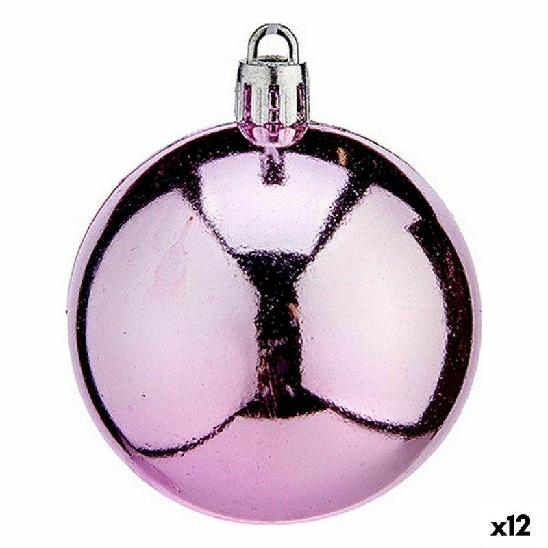 Set di palline di Natale Krist+ K1912477-4 Rosa Plastica (12 Unità)