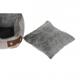 Letto per animali domestici DKD Home Decor Marrone Beige Blu Marino 60 x 60 x 20 cm