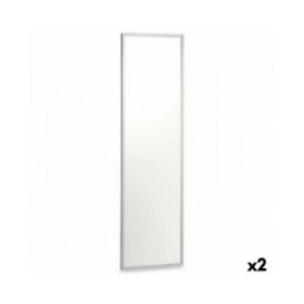 Specchio da parete 82710 Argentato 40 x 142,5 x 3 cm Rettangolare (2 Unità)