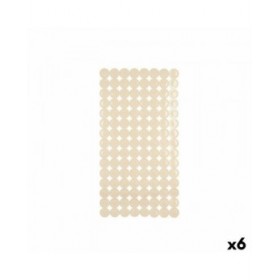 Tappetino Antiscivolo da Doccia Beige PVC 68 x 36 x 1 cm (6 Unità)