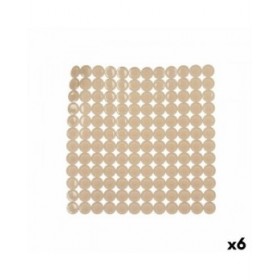 Tappetino Antiscivolo da Doccia Berilo 90980 Beige PVC 54 x 54 x 1 cm (6 Unità)