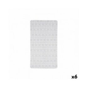 Tappetino Antiscivolo da Doccia Quadri Trasparente PVC 67,7 x 38,5 x 0,7 cm (6 Unità)