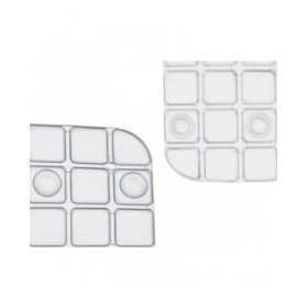 Tappetino Antiscivolo da Doccia Quadri Trasparente PVC 67,7 x 38,5 x 0,7 cm (6 Unità)