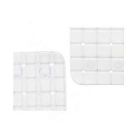 Tappetino Antiscivolo da Doccia Berilo BM509 - 310 Bianco PVC 67,7 x 38,5 x 0,7 cm Quadri (6 Unità)