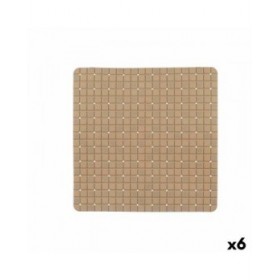 Tappetino Antiscivolo da Doccia Berilo BM509S - 316 Beige PVC 50,3 x 50,3 x 0,7 cm Quadri (6 Unità)