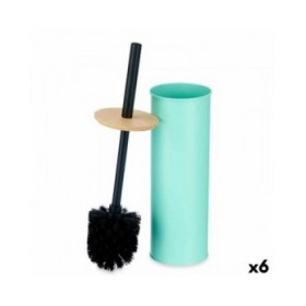 Scopino per il Bagno Berilo B1041C BAMBOO - 397 Menta Metallo Bambù Plastica 9,5 X 27 X 9,5 cm (6 Unità)