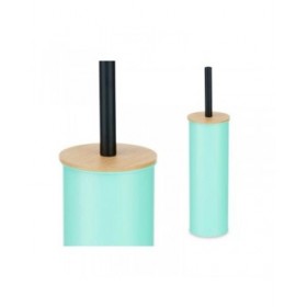Scopino per il Bagno Berilo B1041C BAMBOO - 397 Menta Metallo Bambù Plastica 9,5 X 27 X 9,5 cm (6 Unità)