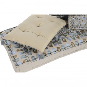 Poltrona da giardino DKD Home Decor Azzurro Beige 155 x 76 x 65 cm 150 x 76 x 20 cm