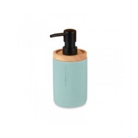 Dispenser di Sapone Berilo B5456BC-1 - 447 Azzurro Legno Resina Plastica 9,5 x 18,5 x 7,8 cm (6 Unità)