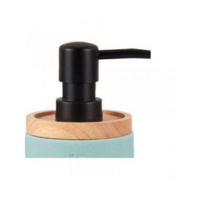Dispenser di Sapone Berilo B5456BC-1 - 447 Azzurro Legno Resina Plastica 9,5 x 18,5 x 7,8 cm (6 Unità)