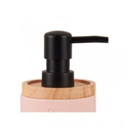 Dispenser di Sapone Berilo B5456BC-1 - 448 Rosa Legno Resina Plastica 9,5 x 18,5 x 7,8 cm (6 Unità)
