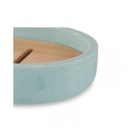 Portasapone Berilo B5456BC-4 - 457 Azzurro Resina Bambù 12,5 x 2,5 x 8,5 cm (6 Unità)