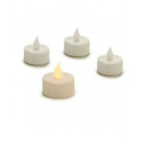 Set di Candele LED Bianco 4 x 4 x 3,7 cm (12 Unità)