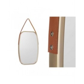 Specchio da parete 1271 Marrone Champagne 43 x 65 x 3 cm Rettangolare (4 Unità)