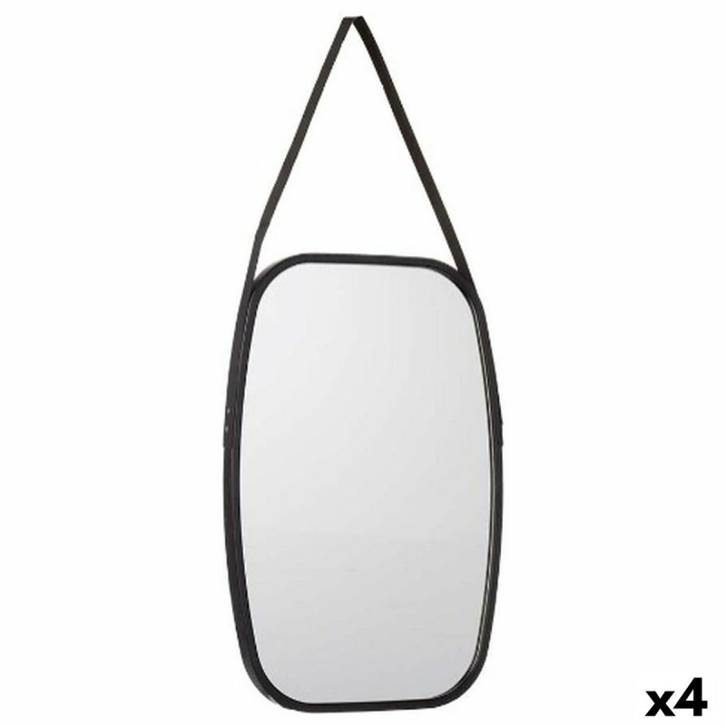 Specchio da parete 1273 Nero 43 x 65 x 3 cm Rettangolare (4 Unità)