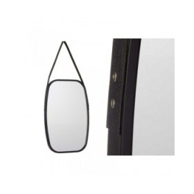 Specchio da parete 1273 Nero 43 x 65 x 3 cm Rettangolare (4 Unità)