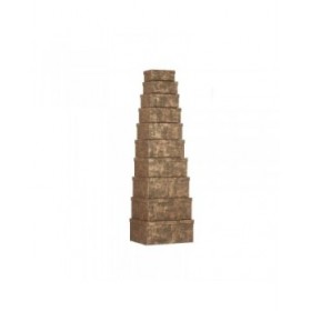 Set di Scatole per Sistemare Impilabili Pincello 129 Nero Cartone Righe (2 Unità)
