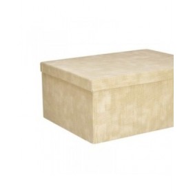 Set di Scatole per Sistemare Impilabili Pincello 130 Naturale Cartone Righe (2 Unità)