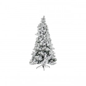 Albero di Natale DKD Home Decor Bianco Verde Polietilene Nevoso 140 x 140 x 210 cm