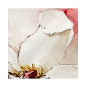 Federa HappyFriday White Peonies Multicolore Ala francese 45 x 155 cm