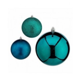 Set di palline di Natale Krist+ 00829 Azzurro Plastica (16 Unità)