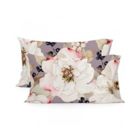 Federa HappyFriday White Peonies Multicolore 50 x 75 cm (2 Unità)