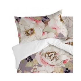 Federa HappyFriday White Peonies Multicolore 50 x 75 cm (2 Unità)
