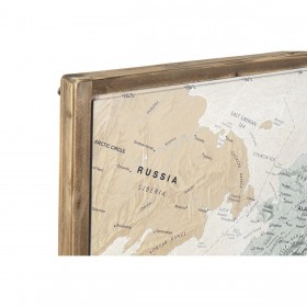 Set di 4 quadri DKD Home Decor Mappamondo Vintage Loft 200 x 3,5 x 120 cm