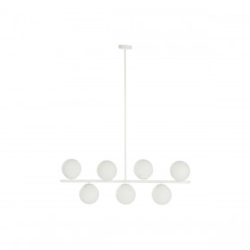 Lampadario DKD Home Decor 98 x 45 x 30 cm Cristallo Metallo Bianco 50 W