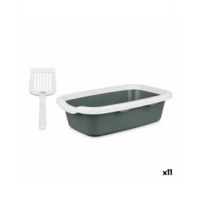 Lettiera per Gatti Mascow 87954 Bianco Antracite Plastica 25 x 11 x 2 cm (11 Unità)