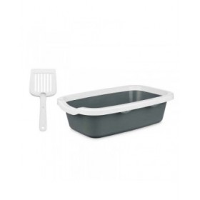 Lettiera per Gatti Mascow 87954 Bianco Antracite Plastica 25 x 11 x 2 cm (11 Unità)