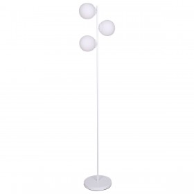 Lampada da Terra DKD Home Decor 35 x 25 x 167 cm Cristallo Metallo Bianco 220 V 50 W