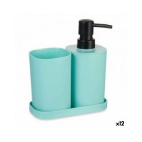 Set da Bagno Berilo B8108-S3-MINT Nero Verde polipropilene (12 Unità)