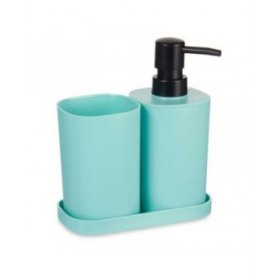 Set da Bagno Berilo B8108-S3-MINT Nero Verde polipropilene (12 Unità)
