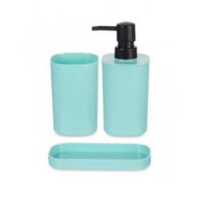 Set da Bagno Berilo B8108-S3-MINT Nero Verde polipropilene (12 Unità)