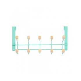 Appendiabiti per Porte Berilo W7912-10NB-GREEN Verde Legno Metallo 35 x 17 x 15 cm (6 Unità)