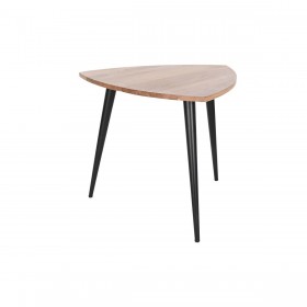Tavolino da Caffè DKD Home Decor Metallo Acacia 90 x 90 x 76 cm