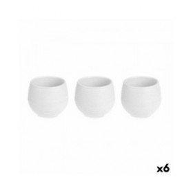 Set di Vasi Ibergarden ES0301221S3 Bianco Plastica 12 x 12 x 11 cm (6 Unità)
