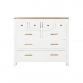 Cassettiera DKD Home Decor Bianco Marrone Acacia Legno di mango Città 110 x 45 x 100 cm