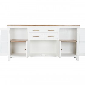 Credenza DKD Home Decor Bianco Marrone 180 x 45 x 90 cm