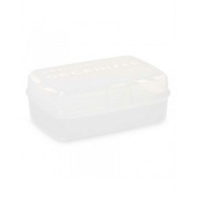 Scatola con scomparti Kinvara 02 1192 Bianco Trasparente Plastica 21,5 x 8,5 x 15 cm (12 Unità)