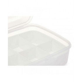 Scatola con scomparti Kinvara 02 1192 Bianco Trasparente Plastica 21,5 x 8,5 x 15 cm (12 Unità)
