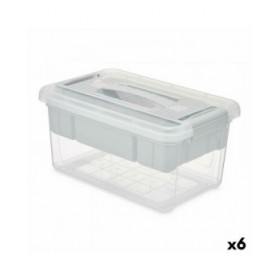 Scatola Multiuso Kipit 02 1310 Grigio Trasparente Plastica 5 L 29,5 x 14,5 x 19,2 cm (6 Unità)