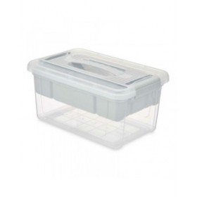 Scatola Multiuso Kipit 02 1310 Grigio Trasparente Plastica 5 L 29,5 x 14,5 x 19,2 cm (6 Unità)